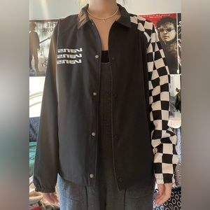 Black & white checker board men’s Vans jacket